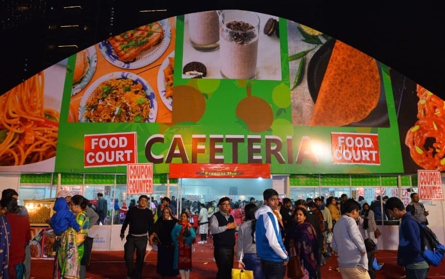 IIMTF food cafeteria. Leading B2C exhibition in India