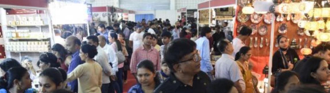 People shopping at IIMTF Ahmedabad